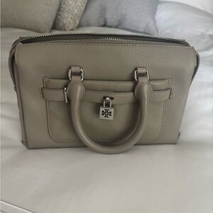 Tory Burch grey leather bag!
